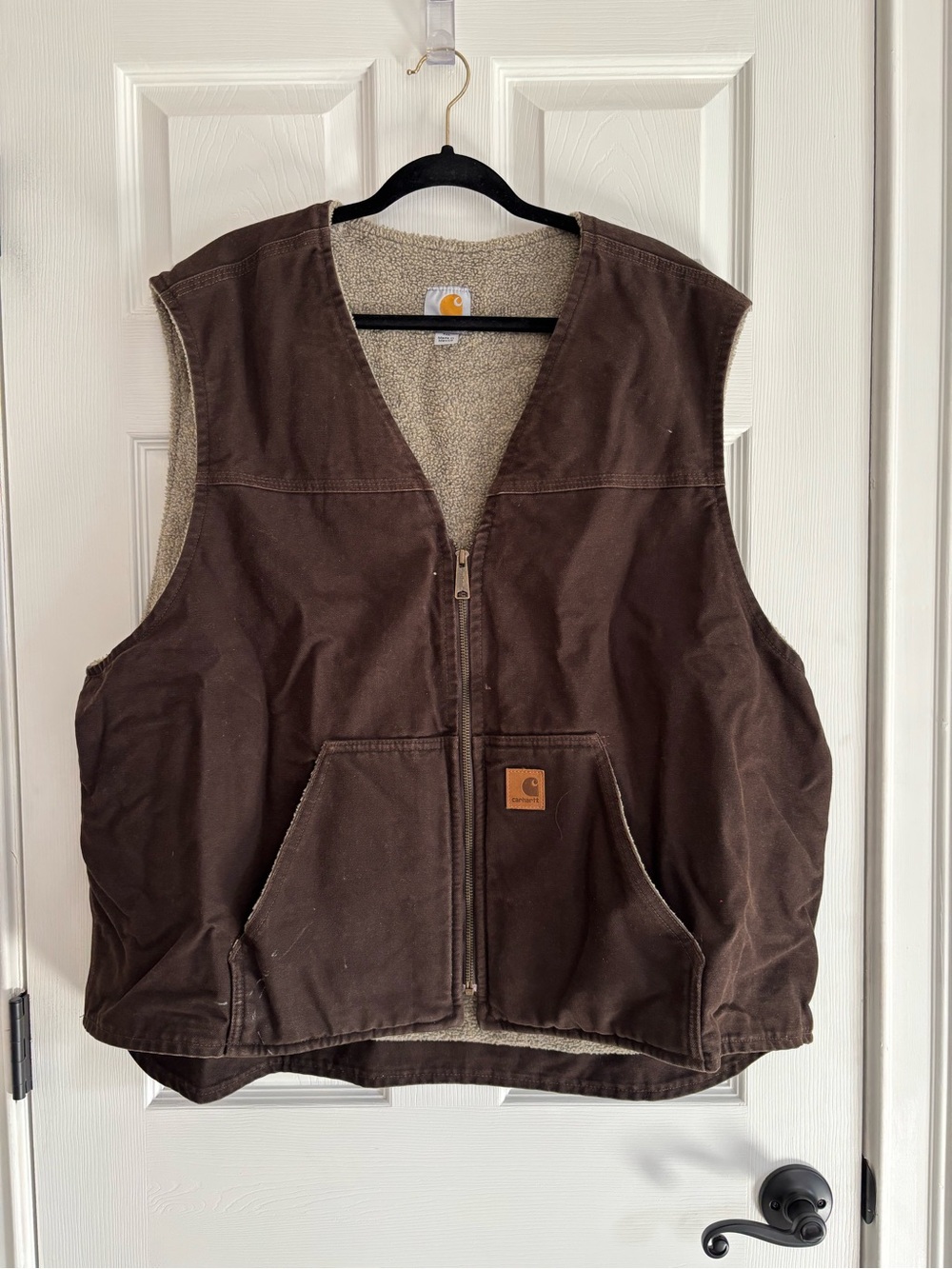 Carhartt Quilted-Lined Brown Work Vest